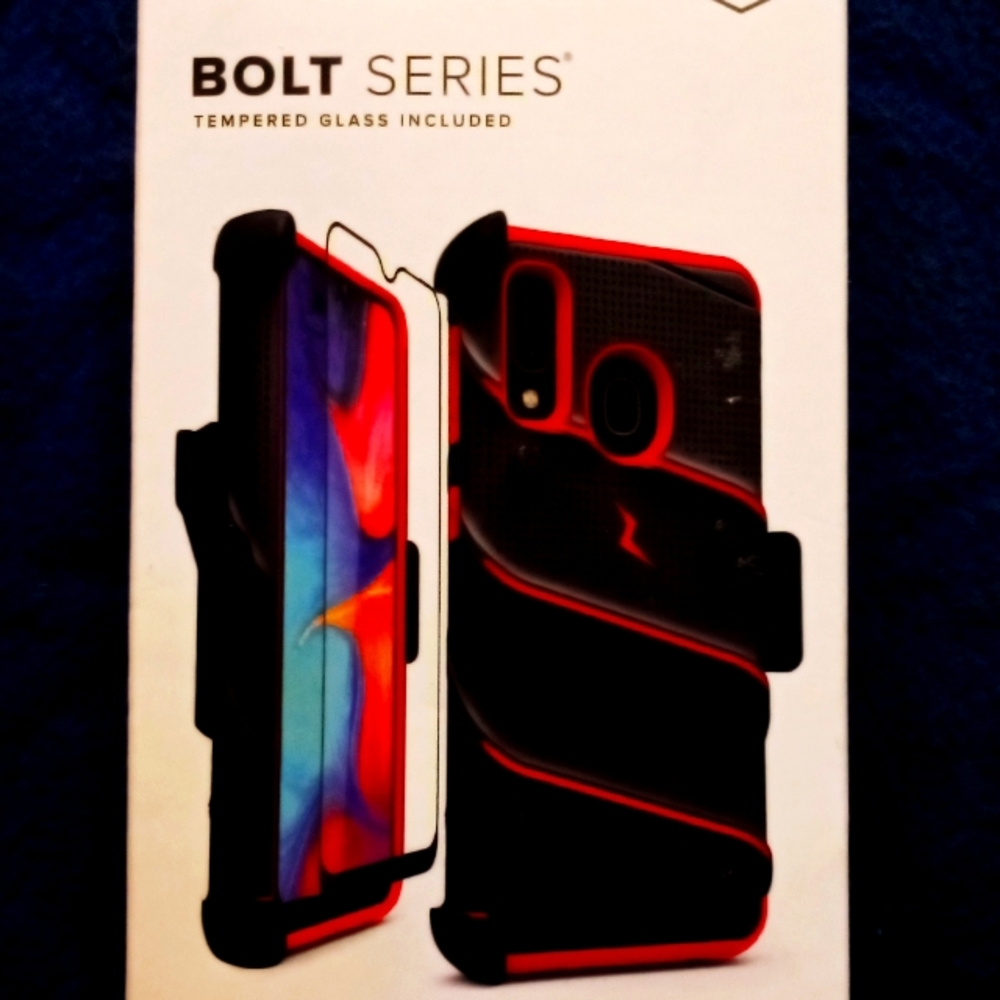 Zizo Bolt Series Galaxy A-20 / A-50 Drop Protection Case with Tempered Glass
